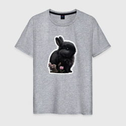 Маленький черный кролик – Мужская футболка хлопок с принтом купить со скидкой в -20%
