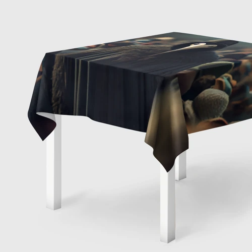 Скатерть 3D Чумной доктор в толпе