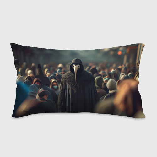 Подушка 3D антистресс Чумной доктор в толпе