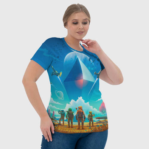 Женская футболка 3D с принтом No Mans Sky, фото #4
