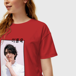 Женская футболка хлопок Oversize Ли Дон Ук - фото 2