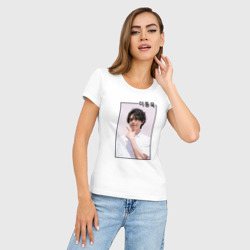Женская футболка хлопок Slim Ли Дон Ук - фото 2