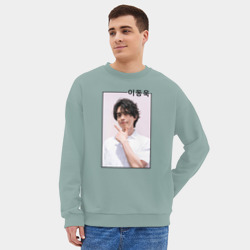 Мужской свитшот oversize без начеса хлопок Ли Дон Ук - фото 2