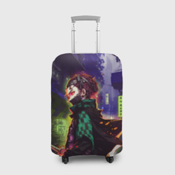 Чехол для чемодана 3D Клинок, рассекающий демонов - Киберпанк