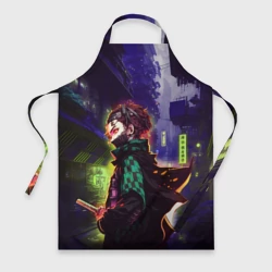 Фартук 3D Клинок, рассекающий демонов - Киберпанк