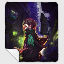 Плед с рукавами Клинок, рассекающий демонов - Киберпанк