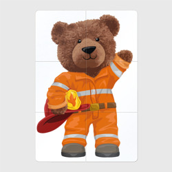 Магнитный плакат 2Х3 Пожарный медведь