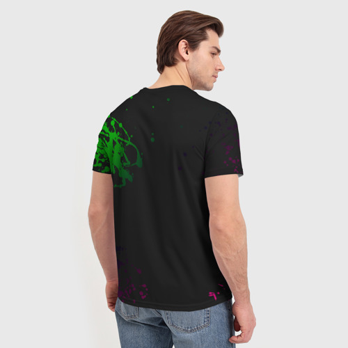 Мужская футболка 3D с принтом CS GO Splashes, вид сзади #2