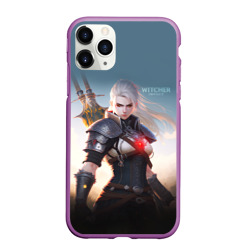 Чехол для iPhone 11 Pro Max матовый The Witcher girl art