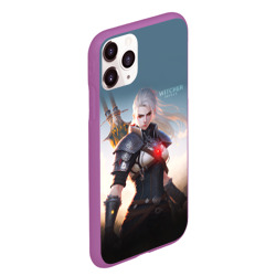 Чехол для iPhone 11 Pro Max матовый The Witcher girl art - фото 2