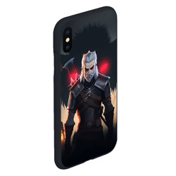 Чехол для iPhone XS Max матовый The Witcher and wolf - фото 2