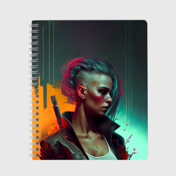 Тетрадь Cyberpunk girl art