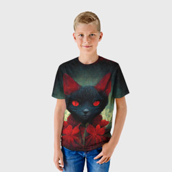 Детская футболка 3D Dark cat - фото 2