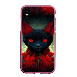 Чехол для iPhone XS Max матовый Dark cat