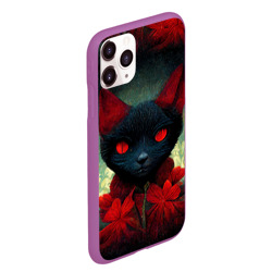 Чехол для iPhone 11 Pro Max матовый Dark cat - фото 2