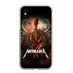 Чехол для iPhone XS Max матовый Metallica гитара и логотип