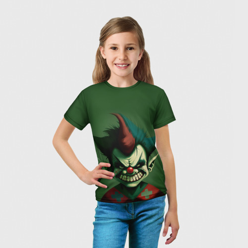 Детская футболка 3D с принтом Король и шут карлик шут, вид сбоку #3