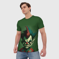 Мужская футболка 3D Злой карлик шут - фото 2