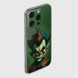 Чехол для iPhone 15 Pro силиконовый с защитой камеры Злой карлик шут - фото 2