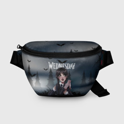 Поясная сумка 3D Уэнсдэй в тумане