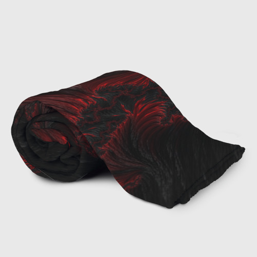 Плед 3D с принтом Красно - черные текстуры, фото на моделе #1