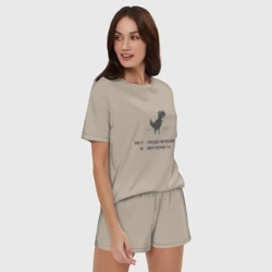Женская пижама с шортиками хлопок Нет подключения к интернету - фото 2