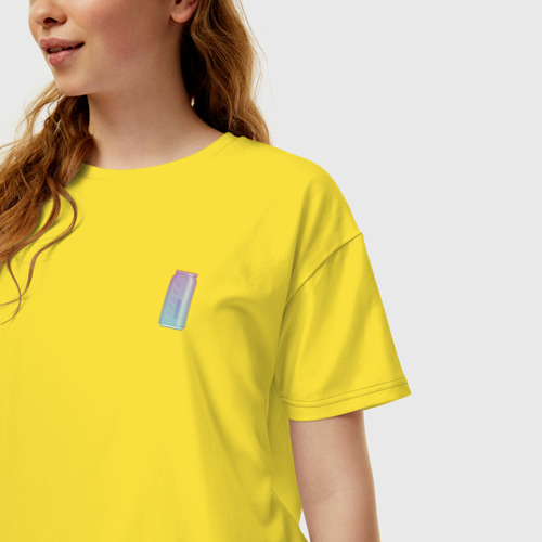 Женская футболка хлопок Oversize с принтом It is Life, фото на моделе #1