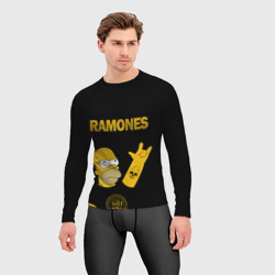 Мужской рашгард 3D Ramones Гомер Симпсон рокер - фото 2