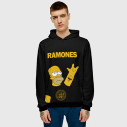 Мужская толстовка 3D Ramones Гомер Симпсон рокер - фото 2