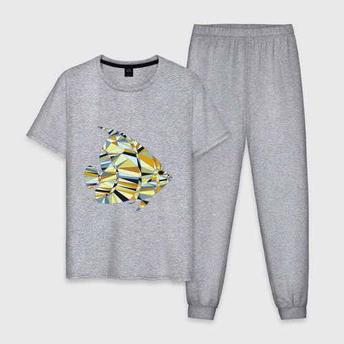 Мужская пижама хлопок с принтом Рыбка разноцветная, вид спереди #2