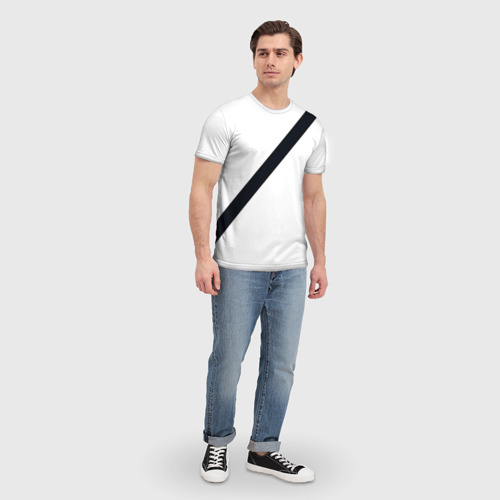 Мужская футболка 3D Для Автолюбителя - Ремень На Левую Сторону, цвет 3D печать - фото 5