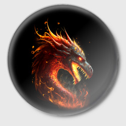 Значок Яростный огненный дракон