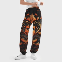 Женские джоггеры оверсайз 3D Огненные узоры - фото 2