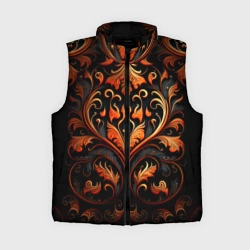 Женский жилет утепленный 3D Огненные узоры