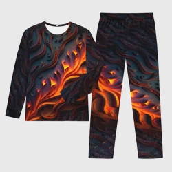 Мужской костюм для дома 3D Огненный орнамент с языками пламени