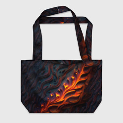 Пляжная сумка 3D Огненный орнамент с языками пламени