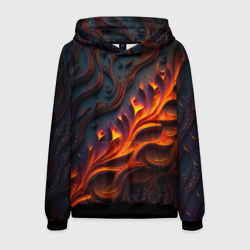 Мужская толстовка 3D Огненный орнамент с языками пламени