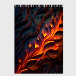 Скетчбук Огненный орнамент с языками пламени