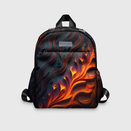 Детский рюкзак 3D Огненный орнамент с языками пламени
