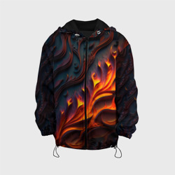Детская куртка 3D Огненный орнамент с языками пламени