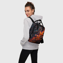 Женский рюкзак 3D Огненный орнамент с языками пламени - фото 2