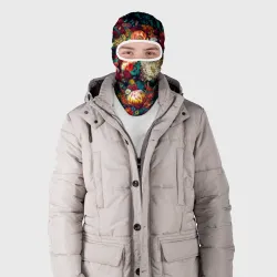 Балаклава 3D Цветочный паттерн с листьями - фото 2