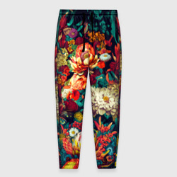 Мужские брюки 3D Цветочный паттерн с листьями