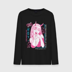 Мужской лонгслив хлопок Zero Two anime