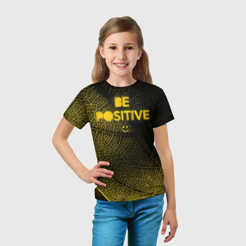 Детская футболка 3D Be positive, цвет 3D печать - фото 5