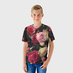 Детская футболка 3D Нежные кустовые розы - фото 2