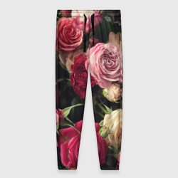 Женские брюки 3D Нежные кустовые розы