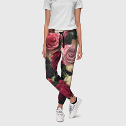 Женские брюки 3D Нежные кустовые розы - фото 2