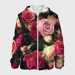 Мужская куртка 3D Нежные кустовые розы
