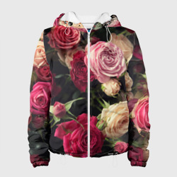 Женская куртка 3D Нежные кустовые розы